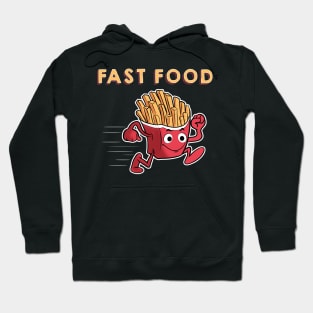 Cute & Funny Fast Food Running French Fries Punny Hoodie